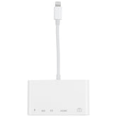 5 in 1 8 Pin Male to USB + HDMI + TF / SD Card Slot + 8 Pin Power Female OTG Digital AV Adapter, TF / SD Card Slot